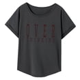 thumbnail image 4 of Camiseta básica para mujer, camiseta informal suave con cuello redondo para oficina XL, 4 of 8