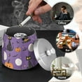 thumbnail image 4 of Yayeee Ashtray with Lid for Cigarette Smokeless Stainless Steel Home Ash Holder, Halloween Black Cat, 4 of 7