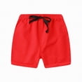 thumbnail image 1 of gdxvjhbj Short pour Bébé Garçon Garçons Short Décontracté Enfants Enfant Short d'Été Course Randonnée Décontracté avec Poches 3t 4t (Rouge,3-4 Ans), 1 of 1