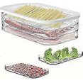 thumbnail image 1 of Lunch Meat Container for Fridge, 3-Layer Stackable Cold Cuts Storage Containers, Transparent Deli Meat Container for Fridge with Lid for Meats Cold, 1 of 5