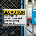 thumbnail image 6 of Occupied Building Unlocked Exit Sign, Industrial Exit Sign 8"x12" UV Resistant for Indoor Outdoor Workplace, 6 of 7