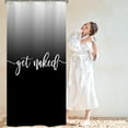 thumbnail image 2 of Shower Curtain Funny Cute Get Naked White Words Black Background Simple Design Machine Washable Fabric Bathroom Decor Set with Hook Bath Curtain 72 x 72 inches, 2 of 6