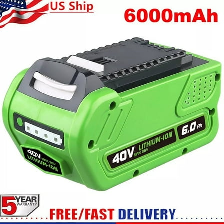 AIMAYA 29462 40V 6.0Ah Battery Replacement for GreenWorks 40V Battery 29472 29462 29252 20202 22262 25312 25322 20642 22272 27062 21242 G-Max Cordless Power Tools