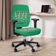 thumbnail image 3 of SCRAWLGOD St. Patrick's Day Shamrock Skeleton Print Green Dustproof Chair Covers for Office Desk Chairs Breathable Boss Chair Covers Washable Stain Resistant Gaming Chair Slipcovers, Set of 2, 3 of 7