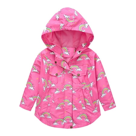 

kpoplk Jackets For Teen Girls Baby Jacket Toddler Boys Girls Winter Coats Teddy Bear Hood Zipper Fleece Jacket Warm Outerwear(Hot Pink)
