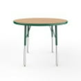 thumbnail image 3 of ECR4Kids 36in Round Everyday T-Mold Adjustable Activity Table Maple/Green - Standard Swivel, 3 of 4