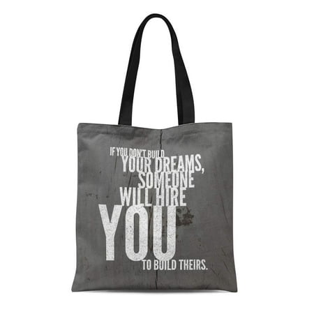 LADDKE Canvas Tote Bag on Life Best Inspirational and Motivational Sayings About Durable Reusable Shopping Shoulder Grocery