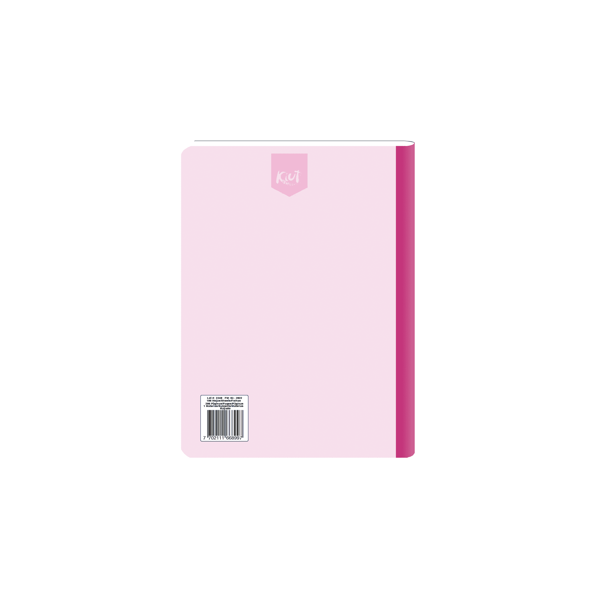 Norma Kiut Leather Small Wide Rule Composition Notebook 6.2" x 8.2" Multicolor 100 Sheets