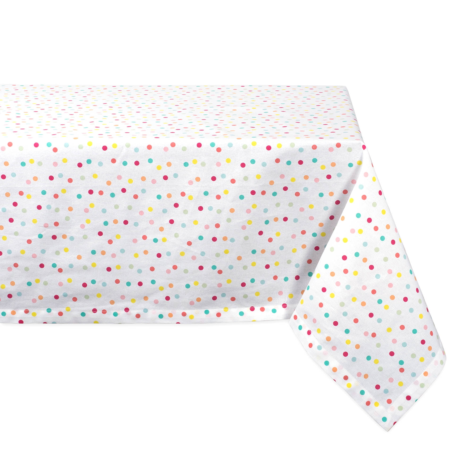 DII Multi Polka Dots Print Tablecloth, 60x120", 100 Cotton Walmart