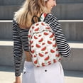 thumbnail image 5 of Rateoe Hand Drawn Watermelon Pattern Durable Canvas Backpack for Men & Women – Stylish & Lightweight – Adjustable Straps, Multiple Pockets – Fits 15-17 Inch LaptopsSmall, 5 of 5