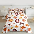 thumbnail image 3 of Manfei Rugby Ball Game Bedding Comforter Set,Hello Fall Twin Comforter Sets,Autumn Maples Bedding Set For Boys Teens,Breathable Home Decor Reversible,2pcs, 3 of 9