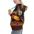 thumbnail image 2 of Lsque Halloween Decoration Pattern Casual Women's Hoodie,Hooded Sweatshirt with Kangaroo Pocket,Pullover Hoodie with Eye-catching Drawstrings-Small, 2 of 7