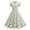 Green, variant on Polka Dot Swing Dress for Women 1950s Vintage Hepburn Style Party Midi Dress Short Sleeve A-Line Cocktail Dress With Button