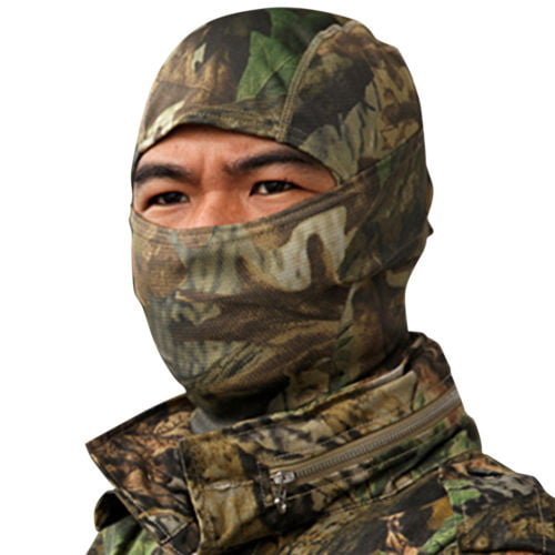 Tactical Camo Hunting Shooting Balaclava Ninja Hood Tree Leaf Mask Headwear Hat 