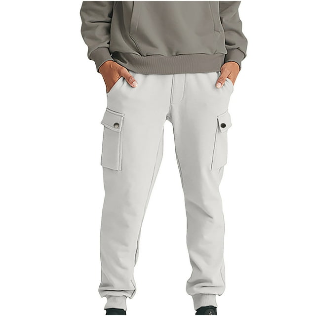 Birdeem Mens Fashion Drawstring Elastic Waist Solid Color Casual Sweat Length Pants