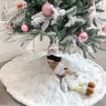 thumbnail image 4 of Christmas Tree Skirt 48 Inch Faux Fur Snowflake Sequin White Skirt for Christmas Tree,Winter Christmas Tree Mat,Holiday Party Christmas Tree Decorations, 4 of 6