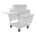 thumbnail image 6 of ToppiJoy Outdoor 6-Tier Flower Display Stand with 18 Bucket, Garden Cart Plant Stand with 4 wheels, Flower Bar for Florist, Patio Garden, Weddings Party, Business Market (White), 6 of 28