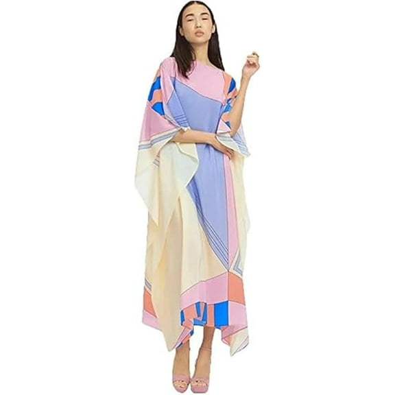 Brisha Creation_Beautifull Silk Crepe Kaftan,Super Designer Silk crepe Kaftan for women,Islamic Casual Printed Kaftan,Womens Night Wear Soft & smooth kaftan.