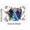 thumbnail image 6 of Frozen Wall Stickers Elsa Anna 3D wall stickers Children's wall stickers Cartoon characters wall stickers Cartoon background Wall decoration Birthday gift Children's bedroom decoration 55*40CM, 6 of 6