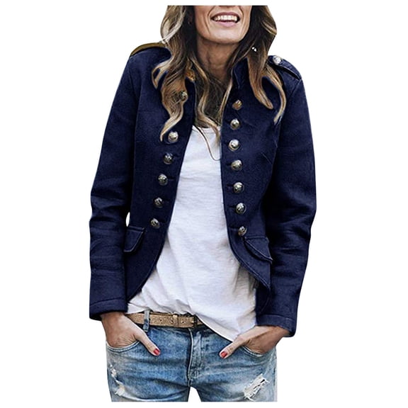Women's Casual Fashion Autumn/Winter Button Long Sleeve Coats