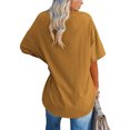 thumbnail image 2 of Women's Oversized T Shirts Half Sleeve V Neck Comfy Tunic Tops, 2 of 3