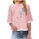 thumbnail image 1 of Mujeres Camisetas Sueltas Ajuste Más Tamaño Cuello en V Manga Corta Ropa de Cama Superior, Ligero Color Sólido Blusa Casual, Desgaste de Verano Transpirable, Tops de Túnica para las Mujeres Sueltas Aj, 1 of 5