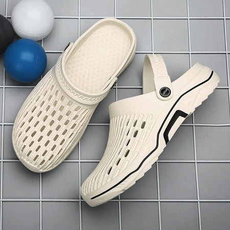 

Slippers men‘s summer trendy men‘s driving hole sandals outdoor wear dual-use closed toe non-slip beach sandals