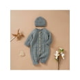 thumbnail image 3 of Bagilaanoe Newborn Baby Girl Boys Winter Jumpsuit Long Sleeve Knitted Bodysuit 3M 6M 9M 12M 18M Infant Ribbed One Piece Romper, 3 of 9