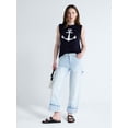 thumbnail image 2 of Free Assembly Women's and Women's Plus Mid Rise Relaxed Carpenter Jeans, Sizes 0-26W, 2 of 5