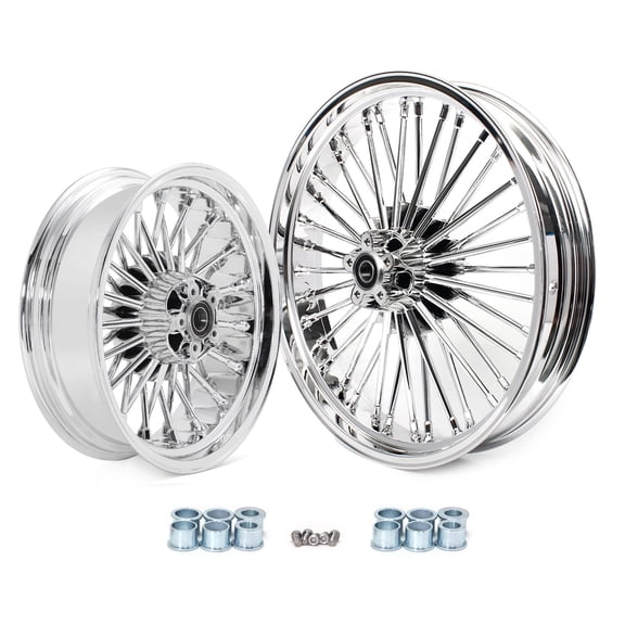 21x3.5 16x5.5 Fat Spoke Wheels Rims for Harley Softail Standard FXST 2006-2011 Deuce FXSTD 2000-2007 Custom FXSTC 2008-2010 Dyna Wide Glide FXDWG 2006-2017 Fat Boy FLSTF 2007-17 2009 2010 2011 2012