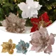 thumbnail image 2 of Christmas Flower Glitter Artificial Flower Xmas Tree Hanging Ornaments DIY Garlands Home Wedding New Year Party Decoration Gifts, 2 of 5