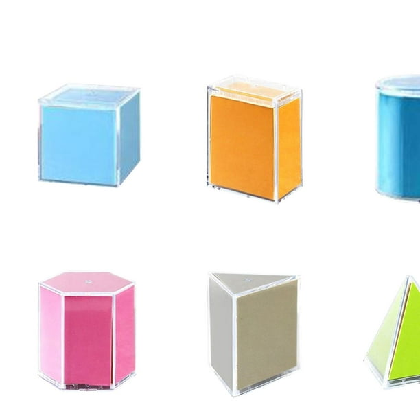AWHOA – Juego De 12 Bloques Geométricos Transparentes 3D Para Aprender Formas, Material Educativo De Matemáticas Para Niños, Regalo Ideal Para Preescolar Y Hogar