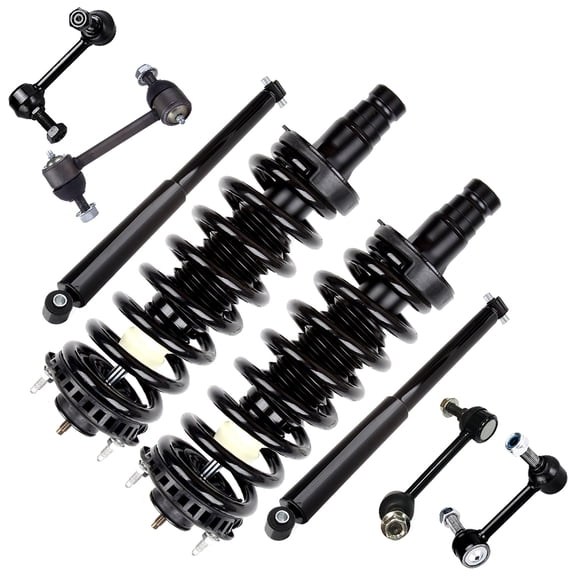 ECCPP Front Strut Spring Assembly Rear shock absorber Stabilizer Bar Link Kit Stabilizer Bar Link Fits 2004-2007 for Buick Rainier replace for 171341 37241 K6667 K6668 K80824