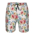 thumbnail image 3 of Goofa Rose Flowers Printed Mens Swim Trunks Summer Quick Dry Short Beach Swimwear Bathing Suits-Medium, 3 of 9