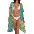 thumbnail image 3 of HELLHERO Elephant Long Kimono Swimsuit Cover Up High Quality Fabrics Cardigan Free Size Bathing Suit Cover Up for Women, 3 of 6