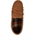 thumbnail image 6 of SNUGRUGS Rupert Mens Suede Moccasin Slippers with Cotton Inner and Suede Sole - Light Brown - US 12, 6 of 7