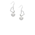 thumbnail image 2 of Delight Jewelry Silvertone Small Heart with Cut Out Stars Open Heart French Earrings, 2 of 4