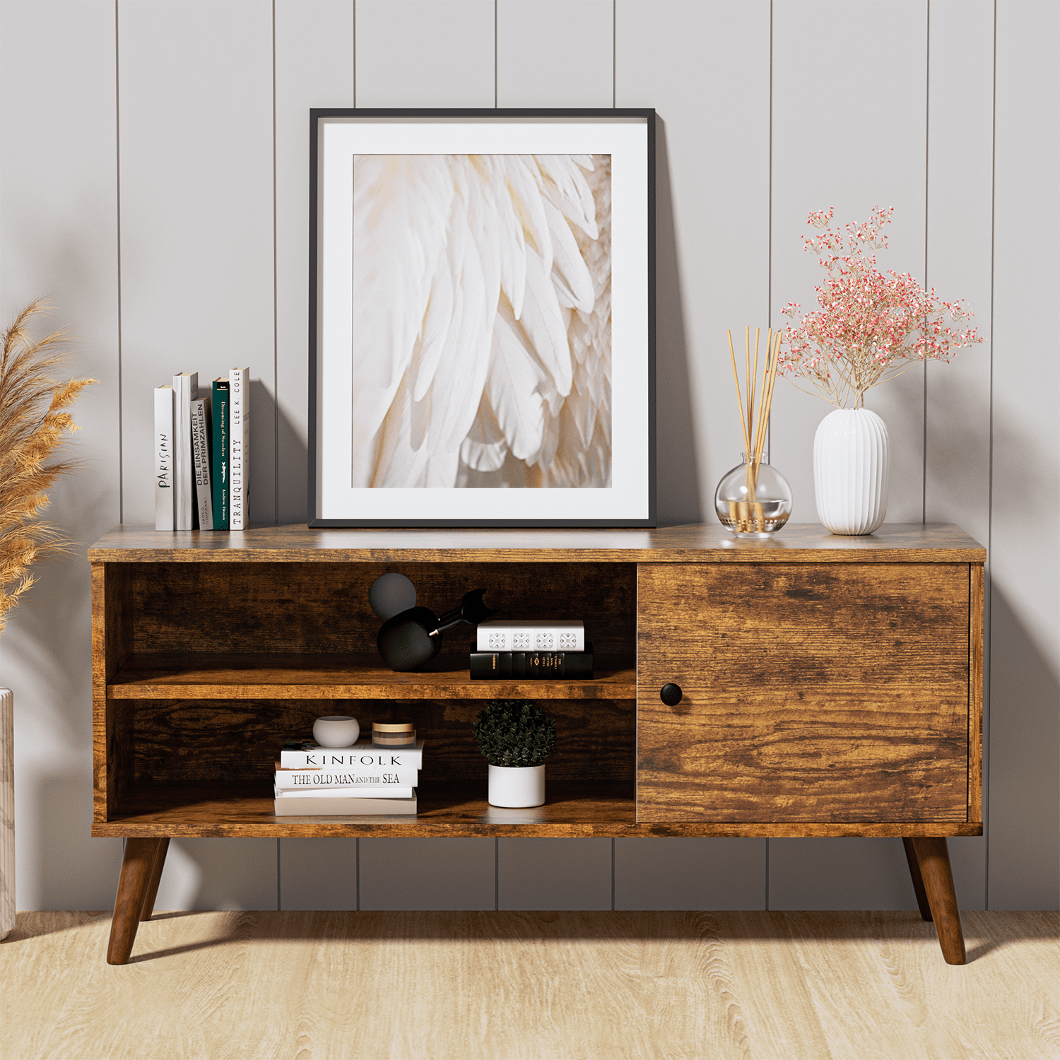 Furmax Mid-Century - Modern TV Stand for TVs Up to 45