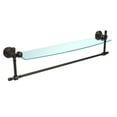 thumbnail image 5 of Retro Wave Collection Glass Vanity Shelf with Integrated Towel Bar - Antique Bronze / 18 Inch, 5 of 7