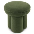 thumbnail image 4 of Furniture of America Thia I Modern 17.5" Upholstered Mushroom-Shape Design Stool, Green, 4 of 10