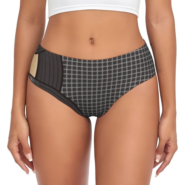 Balery Vinyl Records Ropa Interior de Algodón para Mujer con Dibujo – Braguitas Cómodas y Elásticas, Estilo Clásico-3X-Large