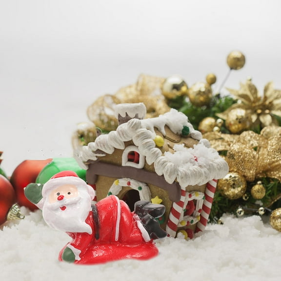 SOPOTUTU Santa Fish Tank Decorations Resin Display Item 2Pcs