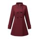 thumbnail image 1 of Abrigo de Invierno Allegra K Doble Botonadura Cuello Alto Mujer Borgoña S, 1 of 6
