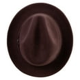thumbnail image 5 of Big Size Wool Felt Upbrim Panama Hat - Brown XL-2XL, 5 of 5