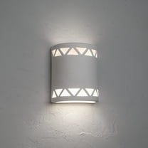 Luxury Lighting Jaken 10" High Ceramic Outdoor Wall Light, Paintable White Bisque, LED Bulb Included