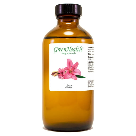 Lilac Fragrance Oil - 8 fl oz - Amber Glass Bottle w/ Cap - GreenHealth