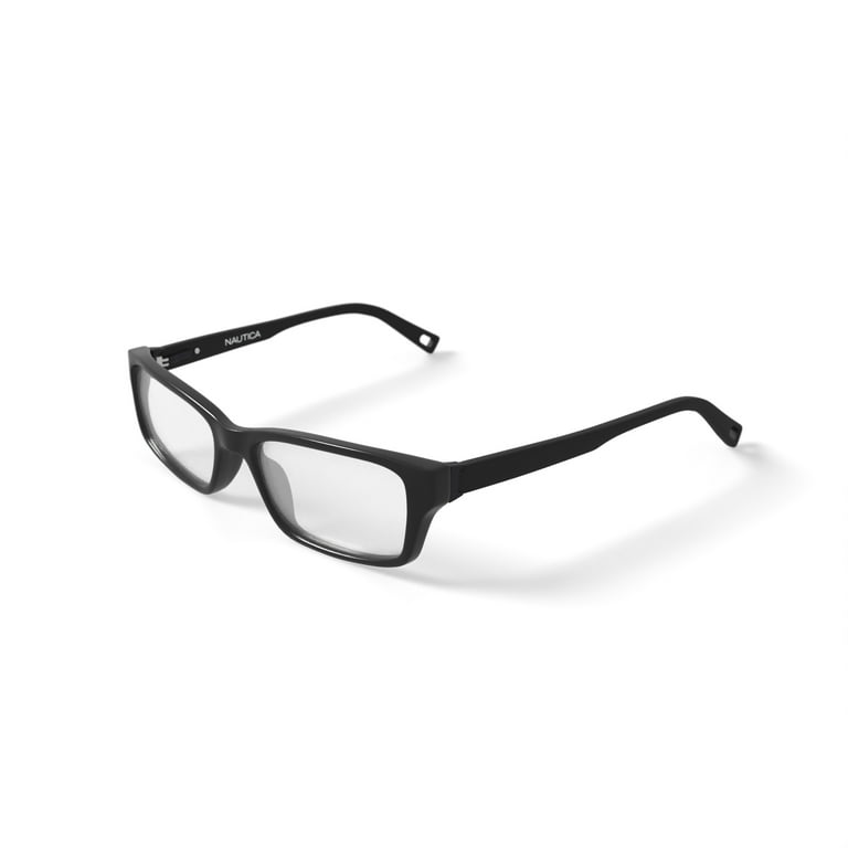 Nautica Men's N8127 Prescription Eyeglasses with Case, Black HSA