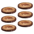 thumbnail image 2 of 6 piezas de cojín de pila de madera maciza, posavasos de madera maciza, decoración para comedor, tapete de mesa de granja para regalo de cumpleaños,, 2 of 9