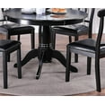 thumbnail image 4 of Sumdeal Classic Design Round Dining Room Set for 4,Medieval Style Dining Room Table with 4 Chairs Cushion Fabric Upholstery Seat，Black, 4 of 7