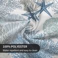 thumbnail image 6 of Summer Coastal Tablecloth Round 60 Inch Blue Nautical Coral Starfish Table Cloth Farmhouse Waterproof Wrinkle Resistant Polyester Tropical Beach Circle Table Clothes Holiday Home Party Picnic Decor, 6 of 6